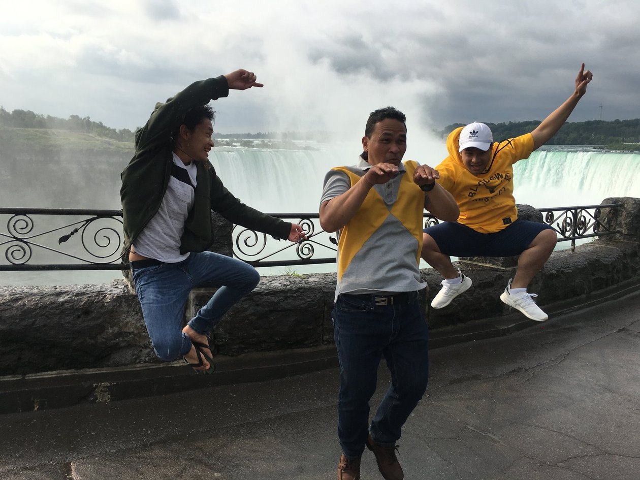 Jump shot at Niagara Falls