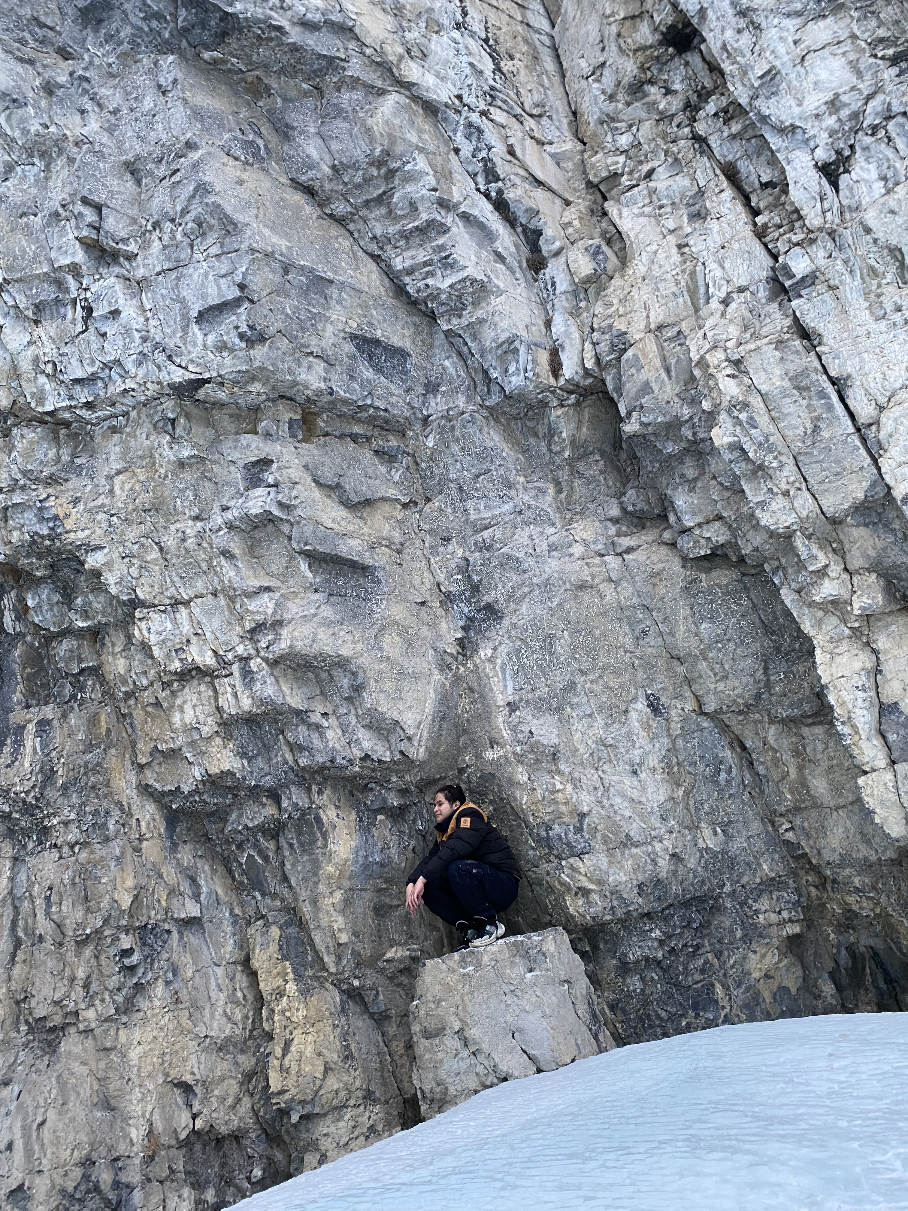 Crouching in the canyon