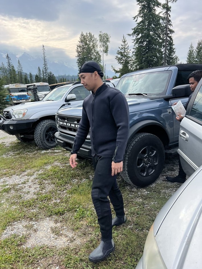 Peter suited up and ready for rafting