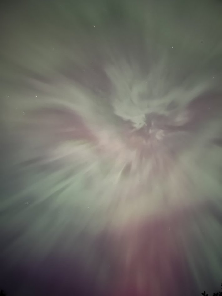 Looking up into the aurora corona