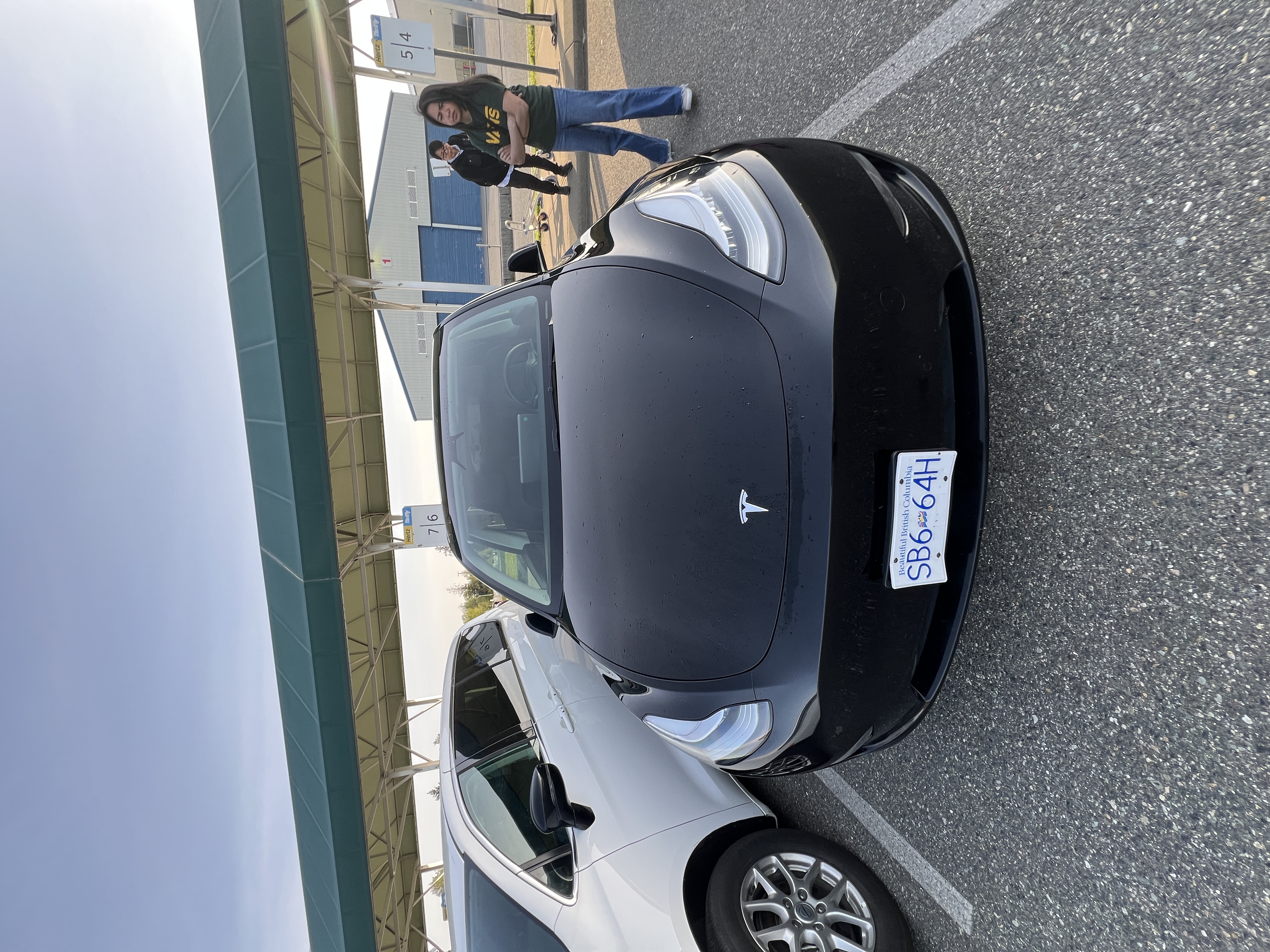 Tesla rental at Abbotsford airport