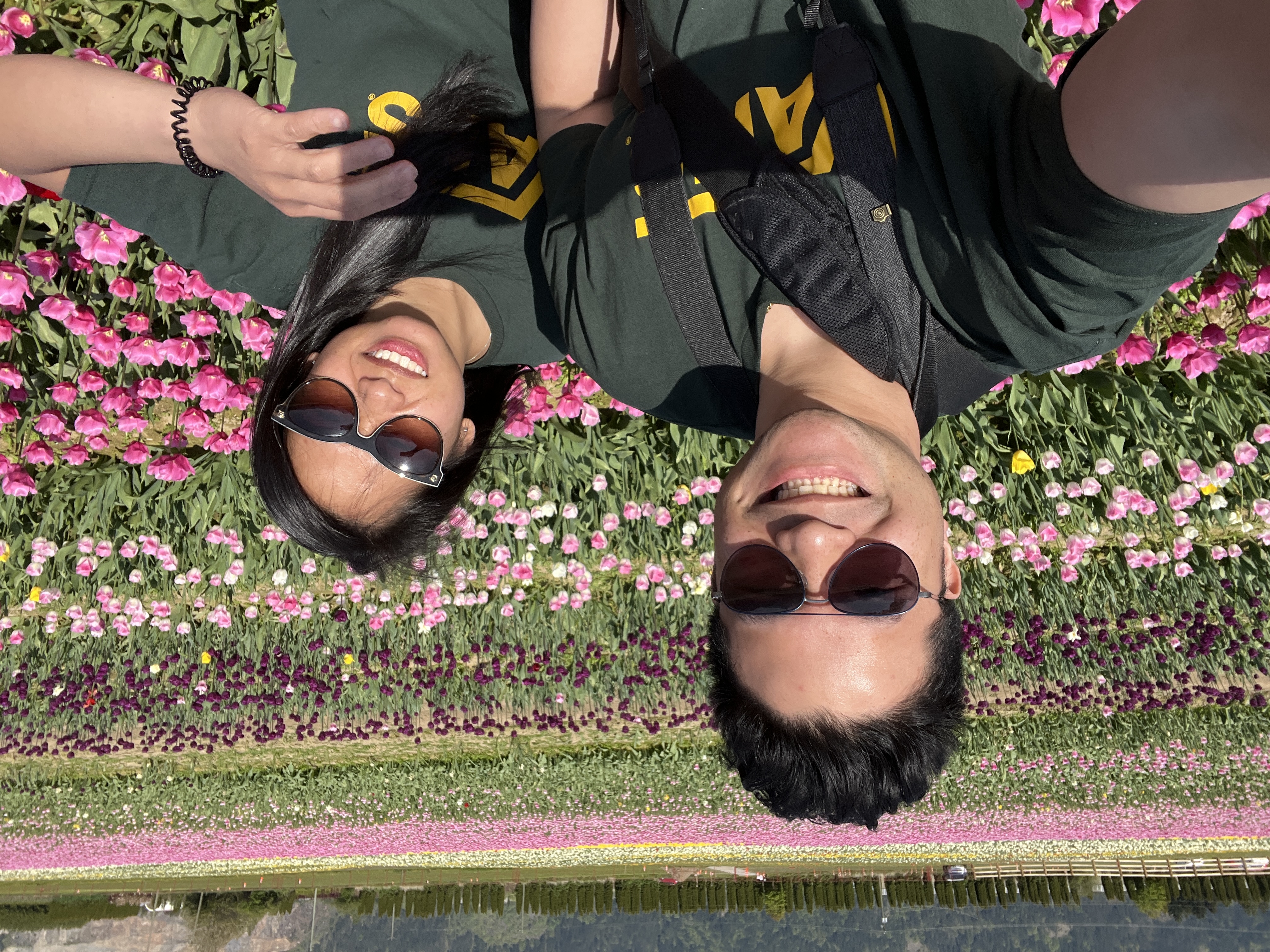 Group selfie at the tulip field