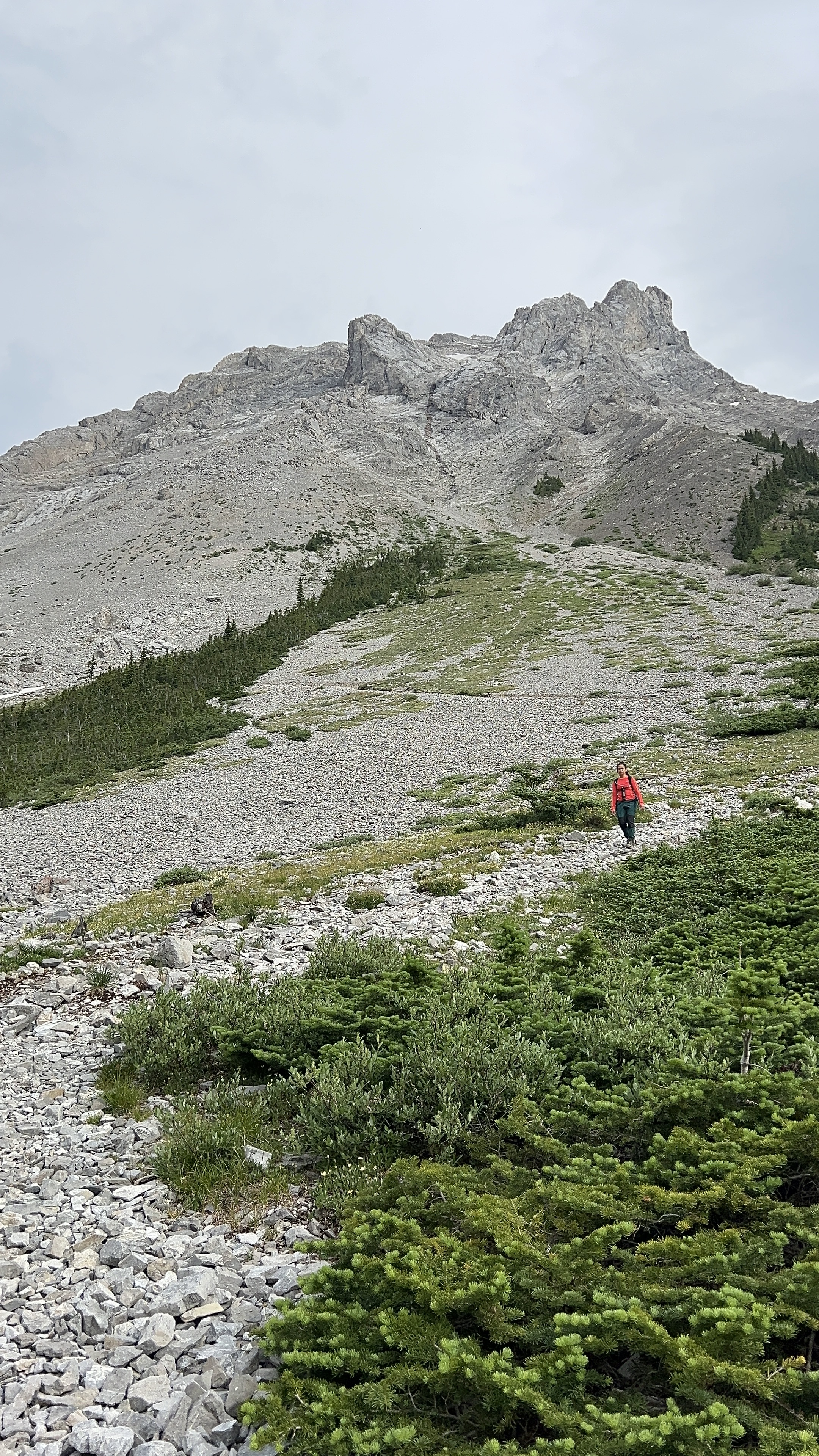 Sarah on the rocky mountain trail