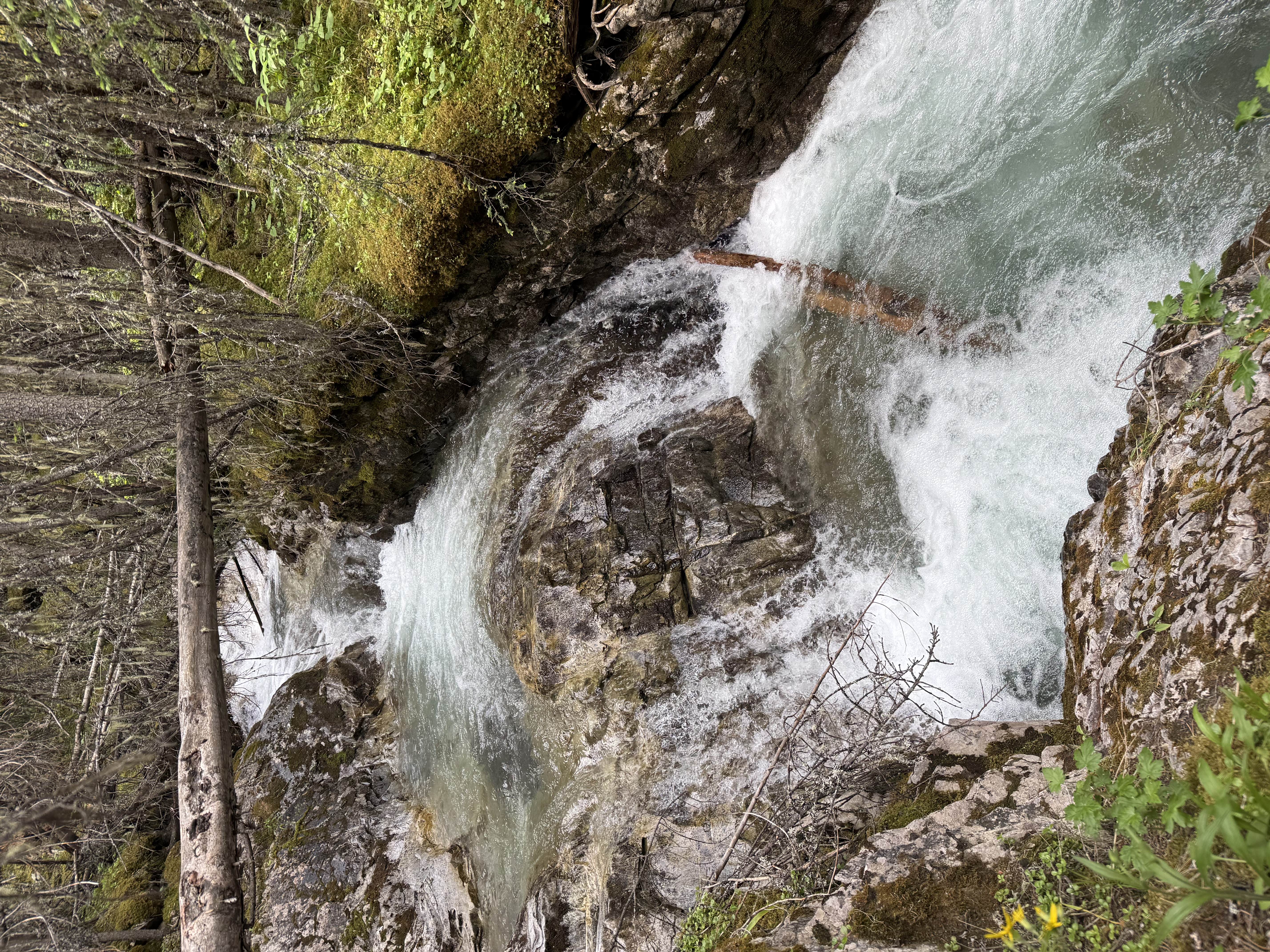 Rushing waterfall